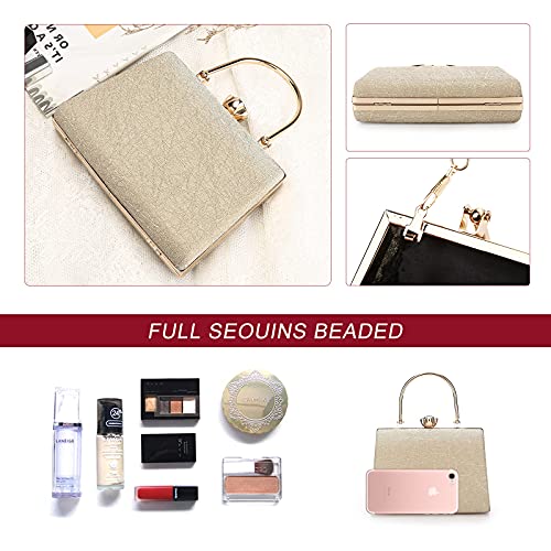 UBORSE Women Clutch Bag Small Crystal Bag Elegant Clutch Evening Purse for Wedding Cocktail Party