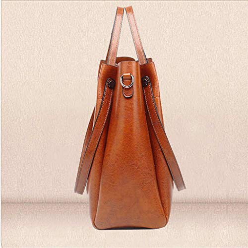 WPYYI Big Capacity Fashion Women Handbags Soft Leather Lady Tote Purse Work Shoulder Bag (Color : Pink)