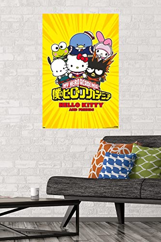 Trends International My Hero Academia x Hello Kitty and Friends - Group Wall Poster, 22.375" x 34", Unframed Version