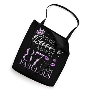 This Queen Makes 87 Look Fabulous 87th Birthday Purple Style Tote Bag