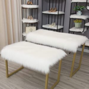 white fur rug, soft fluffy area rug, modern faux fur rug, fluffy rug for bedroom, white rugs for living room, carpet for rooms, rugs for bedroom aesthetic, washable floor mat for dresser shoe rack