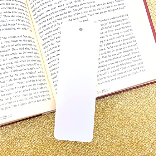 ITZAMNA White Blank Bookmarks with Hole for DIY Kids Craft School Teacher Supply Pack of 100