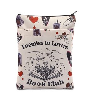 enemies to lovers book club book sleeve smut lovers book cover romance reader gift smut book club gift literary gift for bookish bookworm book nerd (enemiestolove bs)
