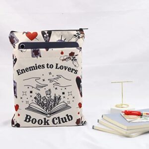 Enemies to Lovers Book Club Book Sleeve Smut Lovers Book Cover Romance Reader Gift Smut Book Club Gift Literary Gift for Bookish Bookworm Book Nerd (EnemiesToLove BS)