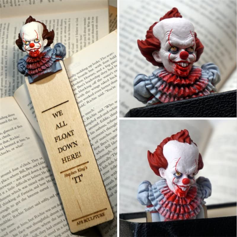 AMbAYZ Horror Bookmarks with Classic Movie Figures Statue,Resin Personality Creepy Bookmarks,Horror Movies Novel Gift Office