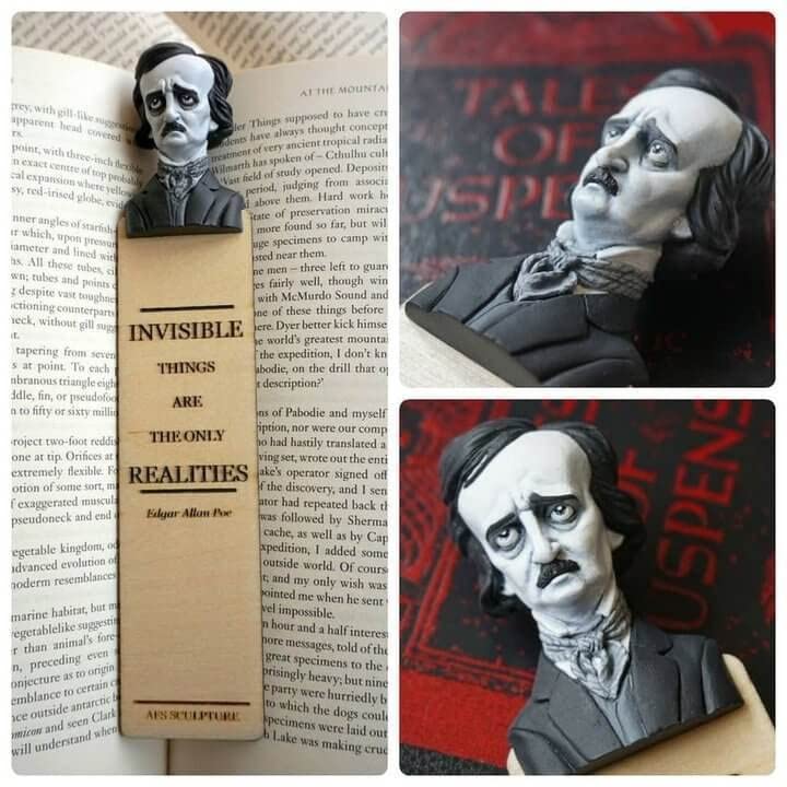 AMbAYZ Horror Bookmarks with Classic Movie Figures Statue,Resin Personality Creepy Bookmarks,Horror Movies Novel Gift Office