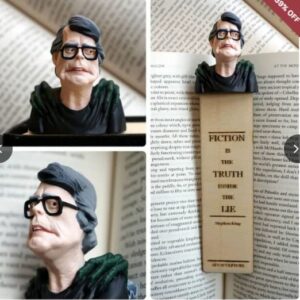 AMbAYZ Horror Bookmarks with Classic Movie Figures Statue,Resin Personality Creepy Bookmarks,Horror Movies Novel Gift Office