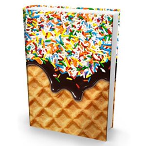 Book Sox Stretchable Book Cover: Jumbo Sprinkles Print. Fits Most Hardcover Textbooks up to 9 x 11. Adhesive-Free, Nylon Fabric School Book Protector. Easy to Put On. Washable & Reusable Jacket.