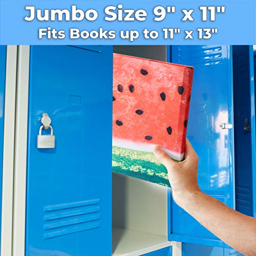 Book Sox Stretchable Book Cover: Jumbo Sprinkles Print. Fits Most Hardcover Textbooks up to 9 x 11. Adhesive-Free, Nylon Fabric School Book Protector. Easy to Put On. Washable & Reusable Jacket.