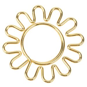 10pcs Sunflower Shape Paper Clips, Bookmark Marking Document Organizing Clip Stationery Supplies for Many Paper Sheets Metal Material