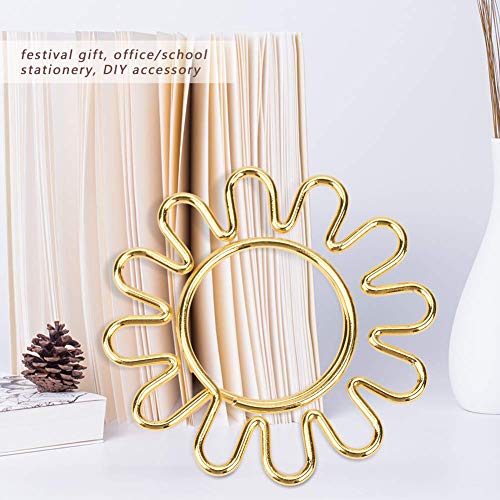 10pcs Sunflower Shape Paper Clips, Bookmark Marking Document Organizing Clip Stationery Supplies for Many Paper Sheets Metal Material