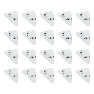 tsnamay clear 20pcs book corner clip paper clips,triangle paper corner clip book corner protection,clip bookmarks for kids students women and men