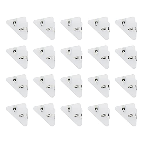 Tsnamay Clear 20Pcs Book Corner Clip Paper Clips,Triangle Paper Corner Clip Book Corner Protection,Clip Bookmarks for Kids Students Women and Men