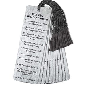 dicksons the ten commandments grey 6 x 2 cardstock tassel bookmarks pack of 12