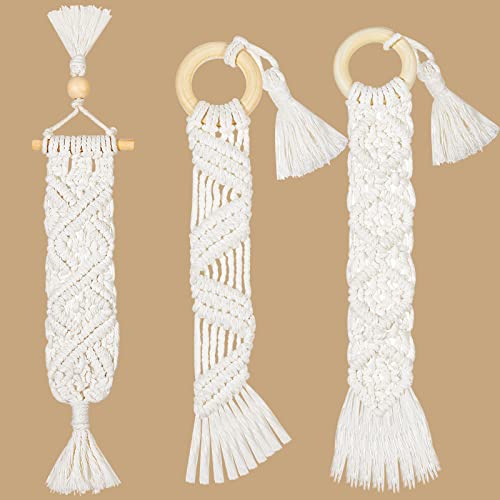 3 Pieces Bookmarks for Women Macrame Bookmarks Crochet Bookmark with Tassels Bohemian Braided Book Markers for Women Hand Knitted Book Lovers Bookmarks for Adult Teens Kids Reading Lovers