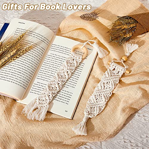 3 Pieces Bookmarks for Women Macrame Bookmarks Crochet Bookmark with Tassels Bohemian Braided Book Markers for Women Hand Knitted Book Lovers Bookmarks for Adult Teens Kids Reading Lovers