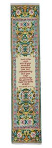 logos bookmark -proverbs 3:5-6 – yellow, christian, cloth carpet bookmark