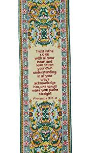 Logos Bookmark -Proverbs 3:5-6 - Yellow, Christian, Cloth Carpet Bookmark