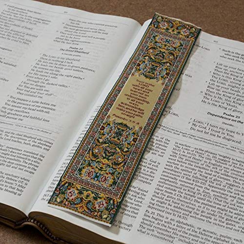 Logos Bookmark -Proverbs 3:5-6 - Yellow, Christian, Cloth Carpet Bookmark