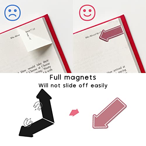 Yasest Magnetic Bookmarks - 12 Pieces Arrow Bookmarks for Women Teachers Students Book Lovers Reading, for School Office Home Supplies - Bookmark (12PCS)