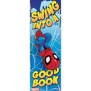Eureka ''Swing Into a Good Book'' Marvel Spiderman Bookmarks for Kids and School Teachers, 36pcs, 2'' x 6''