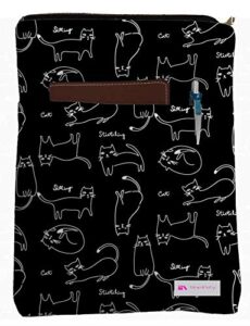 black cats book sleeve – book cover for hardcover and paperback – book lover gift – notebooks and pens not included