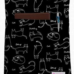 Black Cats Book Sleeve - Book Cover for Hardcover and Paperback - Book Lover Gift - Notebooks and Pens Not Included