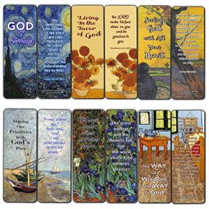 wonderful magnificent god bible scripture cards bookmarks (60 pack) – van gogh stocking stuffers sunday school men women ministries bible study church supplies cell group baptism encouragement gifts