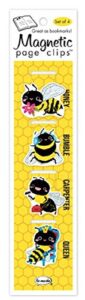 bees illustrated magnetic page clips set of 4 by re-marks