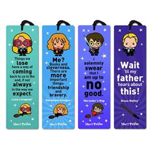 re-marks “harry potter” harry, hermione, luna, and draco quotemarks, pack of 4