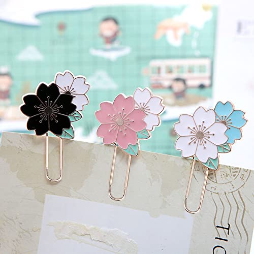 6 Pack Cherry Cute Paperclip Bookmarks Office Supplies Planner Accessories Clips On Bookmark