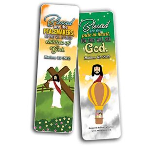 God's Blessing Christian Living Bookmarks (60-Pack) - Church Memory Verse Sunday School Rewards - Christian Stocking Stuffers Birthday Party Favors Assorted Bulk Pack