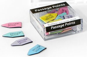 inspirational bookmark passage point – magnetic slip-over-the-page arrow bookmarks (pastel- box of 20)