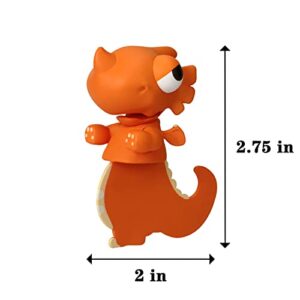 3D Dragon Bookmarks for Kids, Funny Cartoon Animal Bookmarks, Wacky Pals Bookmarks for Boys and Girls Birthday Gifts (Orange)