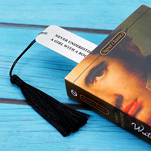 Bookmarks for Women Book Lovers Bookish Teen Girl Gift Ideas for Christmas Valentines Day Birthday Gifts for Daughter Her Best Friends Book Mark with Tassel Book Club Gifts