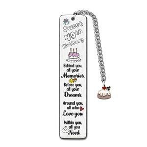 bookmarks 40th birthday gifts appreciate dad mom best regards happy birthday present personalized book lover birth day best wishes keepsakes for aunty uncle grandpa grandma friends bestie (40th)