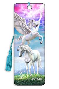 3d pegasus and unicorn bookmark featuring the artwork of royce b mcclure – by artgame (top design)