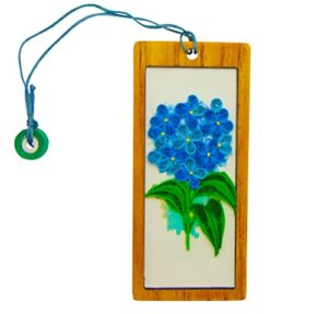 beautiful quilled ornament doubling as a bookmark collection, thick and stylish! great gifts for friends, family, mothers day, christmas, valentine, teachers, students (hydrangea bouquet)