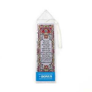 Fabric Bible Bookmark with Bonus Tassel Bookmark - Numbers 6:24-26: The Lord Bless You Bible Book Markers - Christian Bookmarks for Women & Men - Religious Bookmarks - Christian Gifts for Women