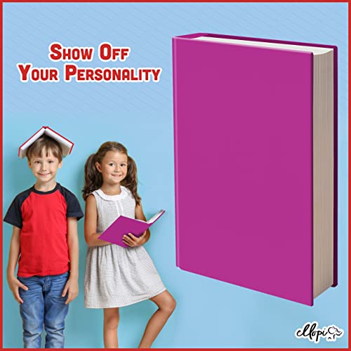 Easy Apply Stretchable Book Cover 1 Pack Magenta. Jumbo Jacket Fits Most Hardcover Textbooks Up to 9" x 11". Adhesive-Free, Nylon Fabric Protectors. Washable and Reusable School Supply for Students