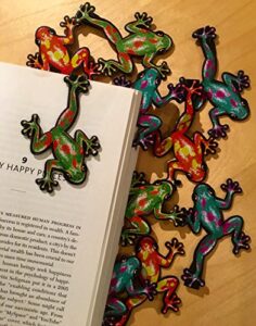 frog bulk bookmarks for kids girls boys – set of 10 – animal bookmarks perfect for school student incentives birthday party supplies reading incentives party favor prizes classroom reading awards!