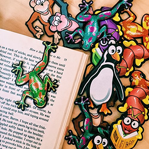 Frog Bulk Bookmarks for Kids Girls Boys - Set of 10 - Animal Bookmarks Perfect for School Student Incentives Birthday Party Supplies Reading Incentives Party Favor Prizes Classroom Reading Awards!