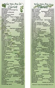 who we are in christ bookmarks – set of 10