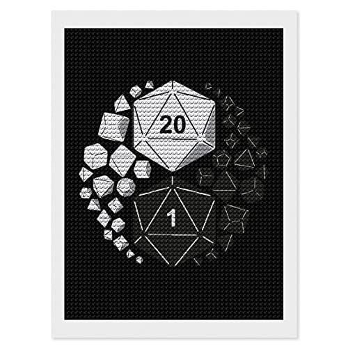 Dungeons and Dragons Yin Yang 5D Diamond Painting Kits Full Drill Crafts DIY Complete Artwork Used for Home Wall Decoration 12"x16"