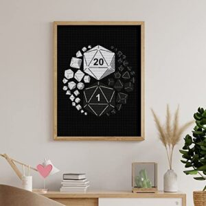 Dungeons and Dragons Yin Yang 5D Diamond Painting Kits Full Drill Crafts DIY Complete Artwork Used for Home Wall Decoration 12"x16"