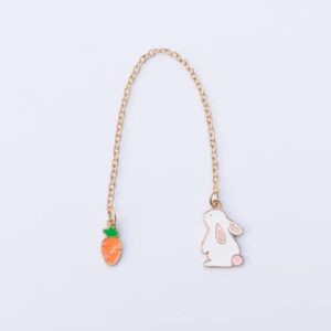 Adam Victor Rabbit Carrot Bookmark- Funny Metal Rabbit Carrot Book Marker, Ideal Gift for Book Lovers, Kids, Men