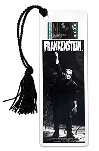 Universal Monsters Frankenstein (1931) - Boris Karloff - Laminated 2x6 FilmCells Bookmark with 35mm Clip of Film and Tassel