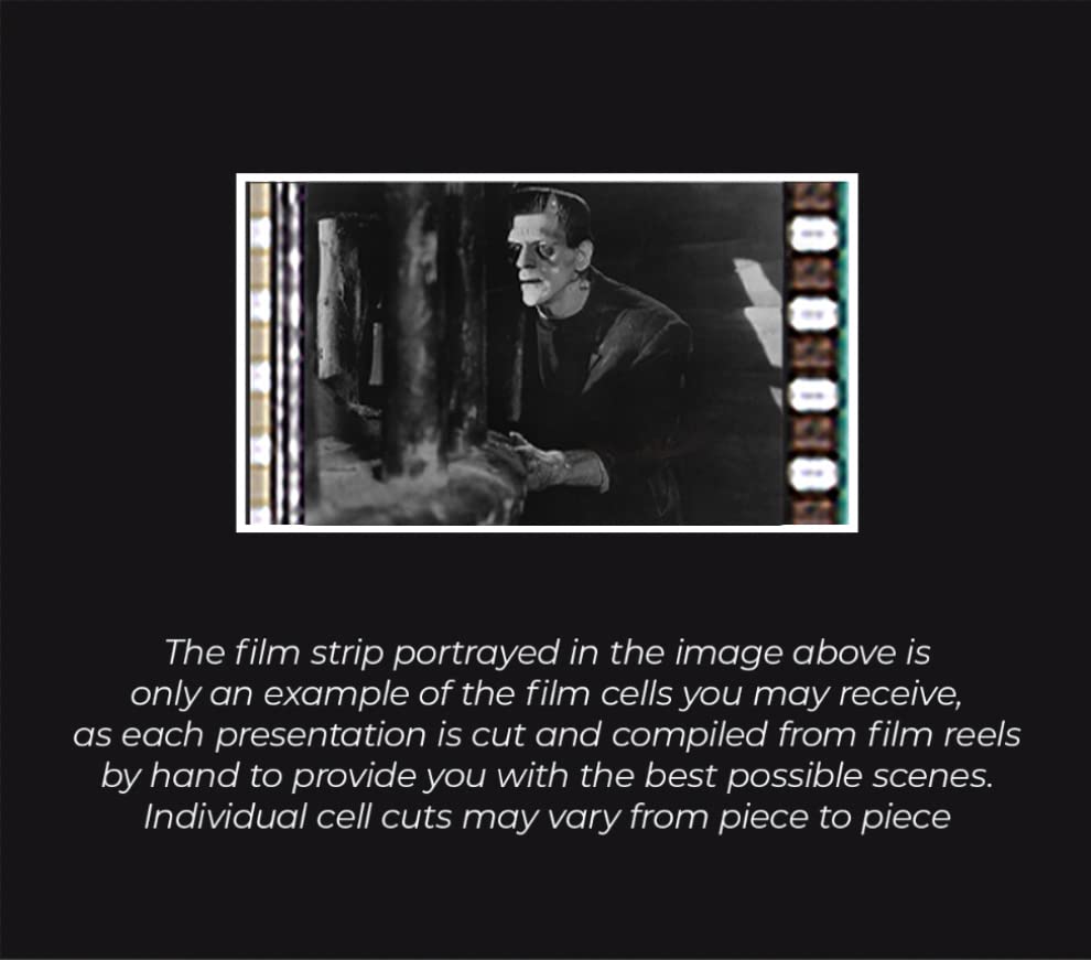 Universal Monsters Frankenstein (1931) - Boris Karloff - Laminated 2x6 FilmCells Bookmark with 35mm Clip of Film and Tassel