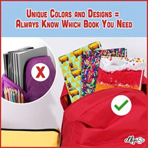 Stretchable, Easy Apply Book Covers 6 Pack of Fun Designs. Jumbo Jackets Fit Most Hardcover Textbooks Up to 9 x 11". Adhesive-Free, Nylon Fabric Protectors. Washable and Reusable Student School Supply