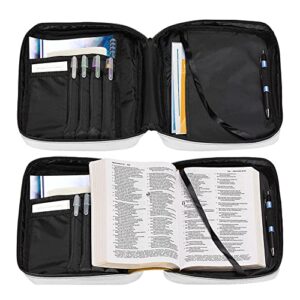 Boatee Running Horse Painting Bible Covers for Women, Bible Case Men Kids Bible Bag Book Covers Scripture Carrying Case with Handle Zip Pocket